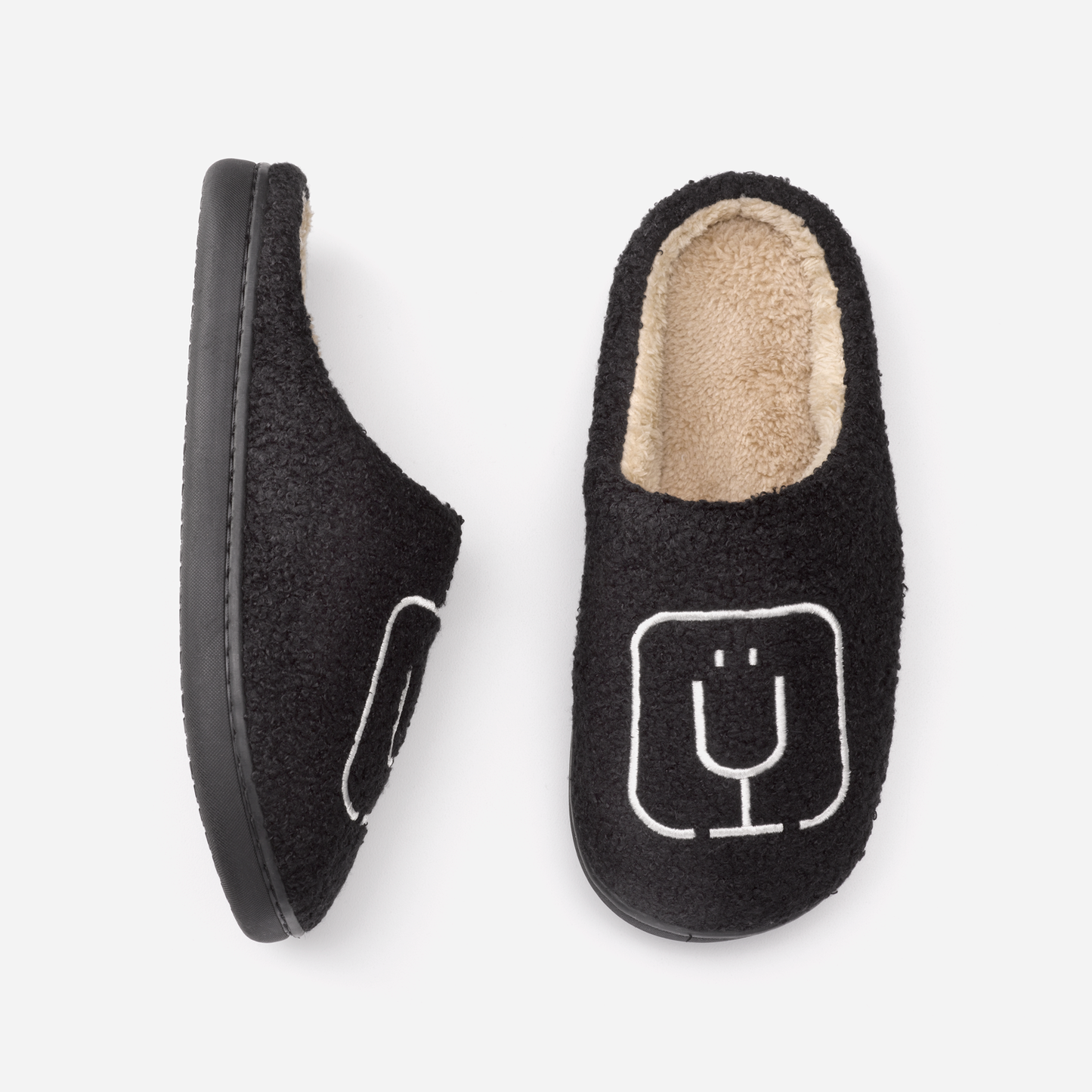 brumate-fuzzy-slippers-black-x3 apparel-slippers-above.png
